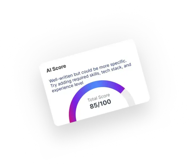 AI-powered candidate shortlisting card